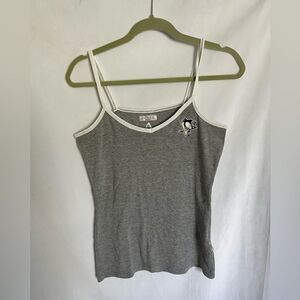 Antigua Pittsburgh Penguins Tank Top Gray Size L